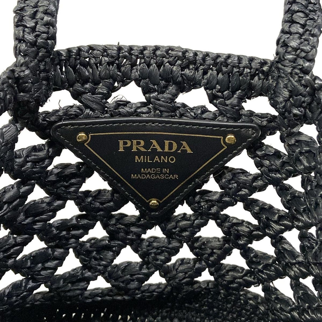 Prada Tote Crochet Black Braided Mini — view 9