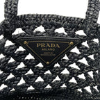 Prada Tote Crochet Black Braided Mini — view 9
