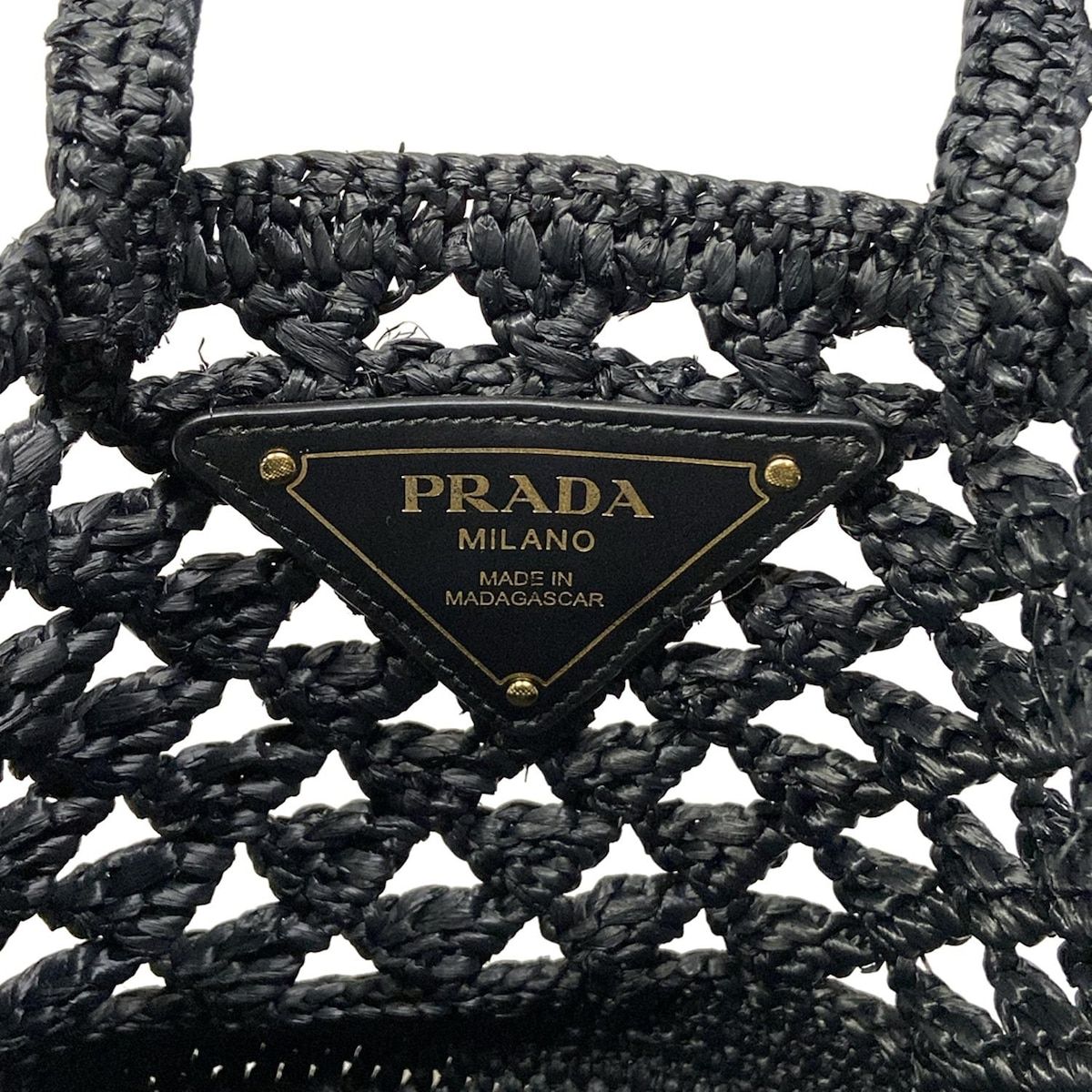 Prada Tote Crochet Black Braided Mini — view 9