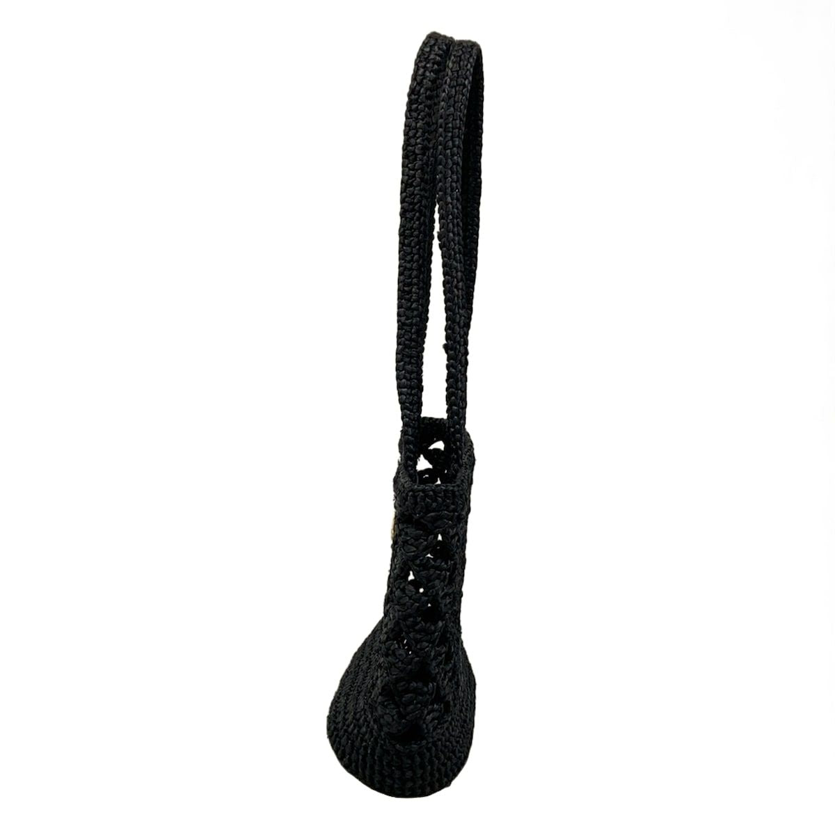 Prada Tote Crochet Black Braided Mini — view 4