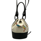 Loewe Shoulder Bag Balloon Small Ivory Black Multi 2-Way Drawstring Bird Leather — view 3