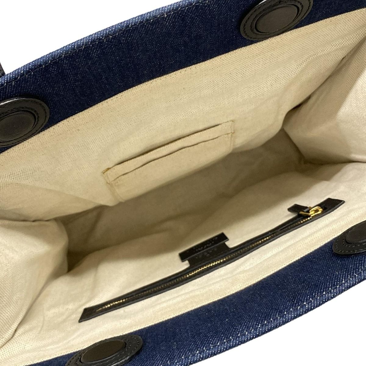 Gucci Tote Tiger Embroidery Navy Black Multi Flower Leather — view 7