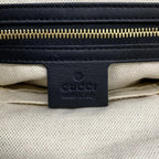 Gucci Tote Tiger Embroidery Navy Black Multi Flower Leather — view 8