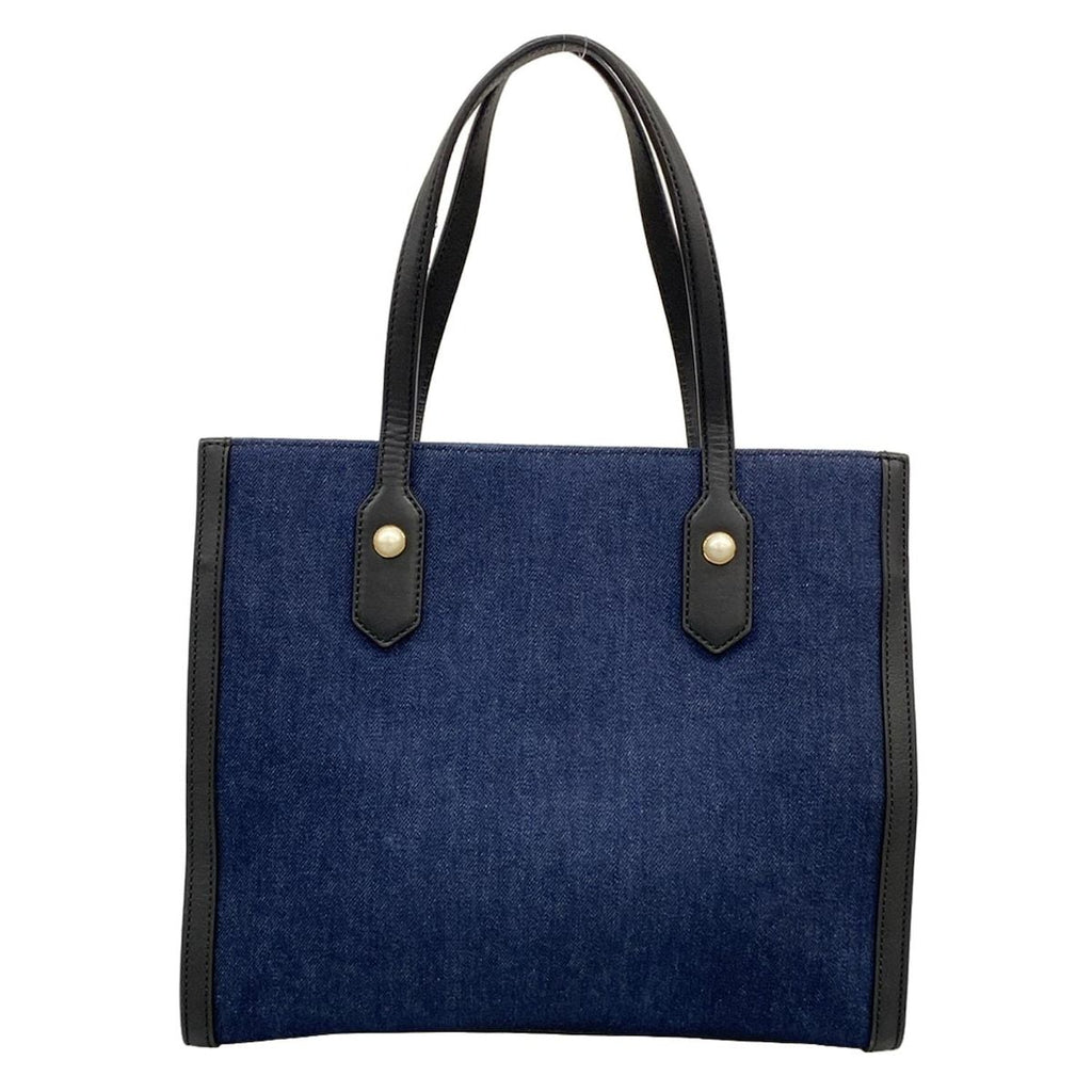 Gucci Tote Tiger Embroidery Navy Black Multi Flower Leather — view 3