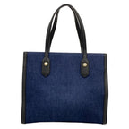Gucci Tote Tiger Embroidery Navy Black Multi Flower Leather — view 3