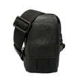 Louis Vuitton Shoulder Bag Monogram Shadow Double Phone Pouch Black Leather