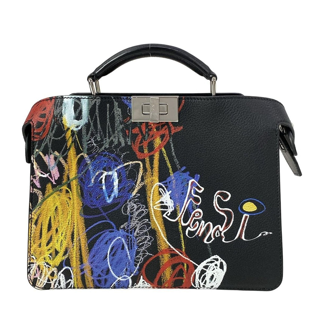 Fendi Handbag Black Multi Leather