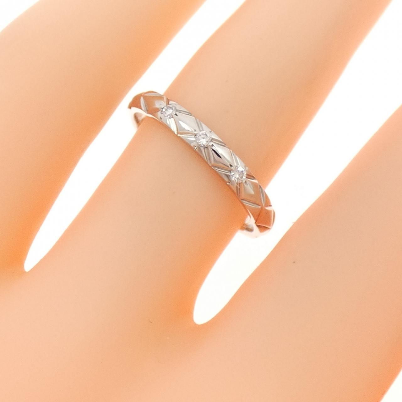 Chanel Quilted Ring Silver — view 5