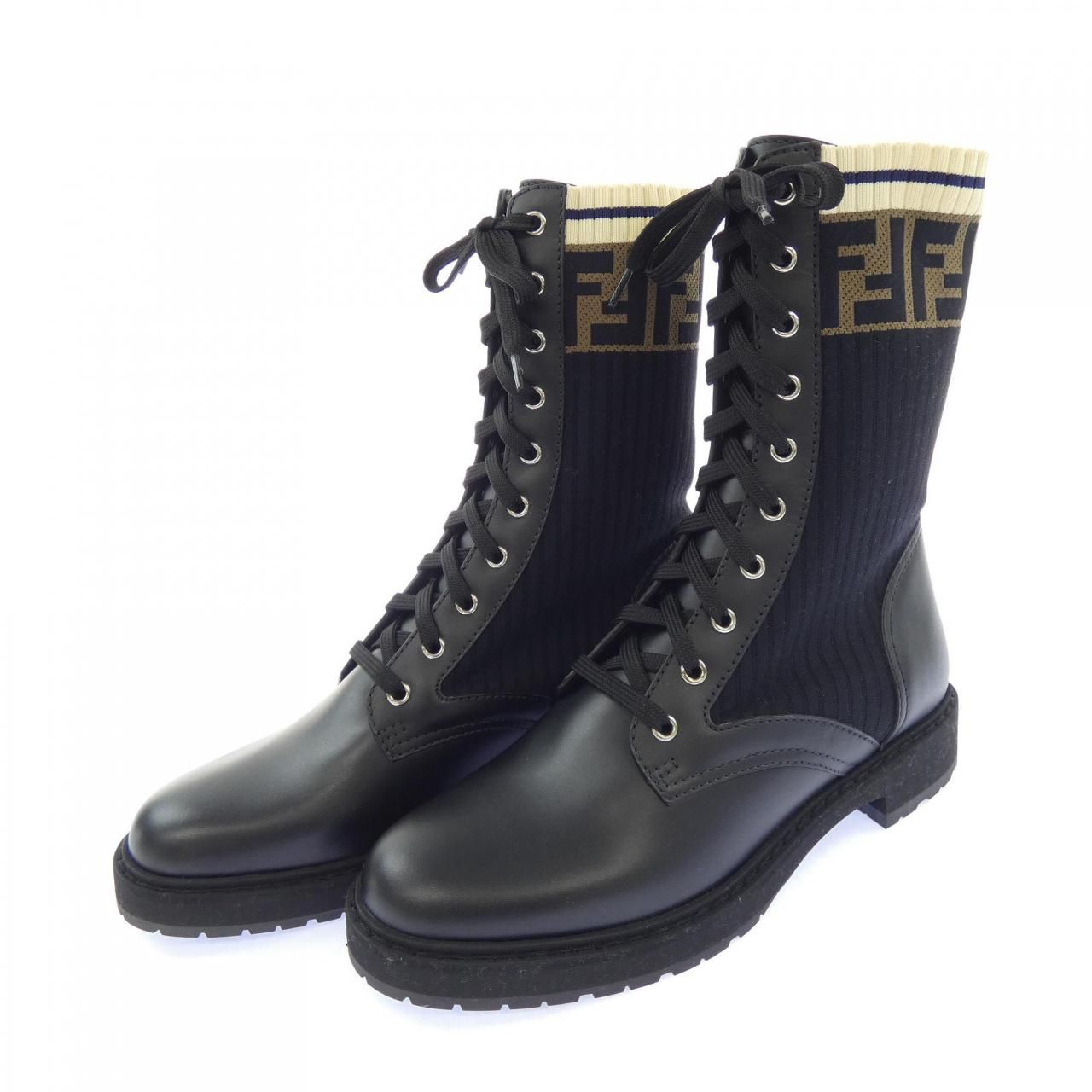 Fendi Rococo FF Motif Boots — view 3