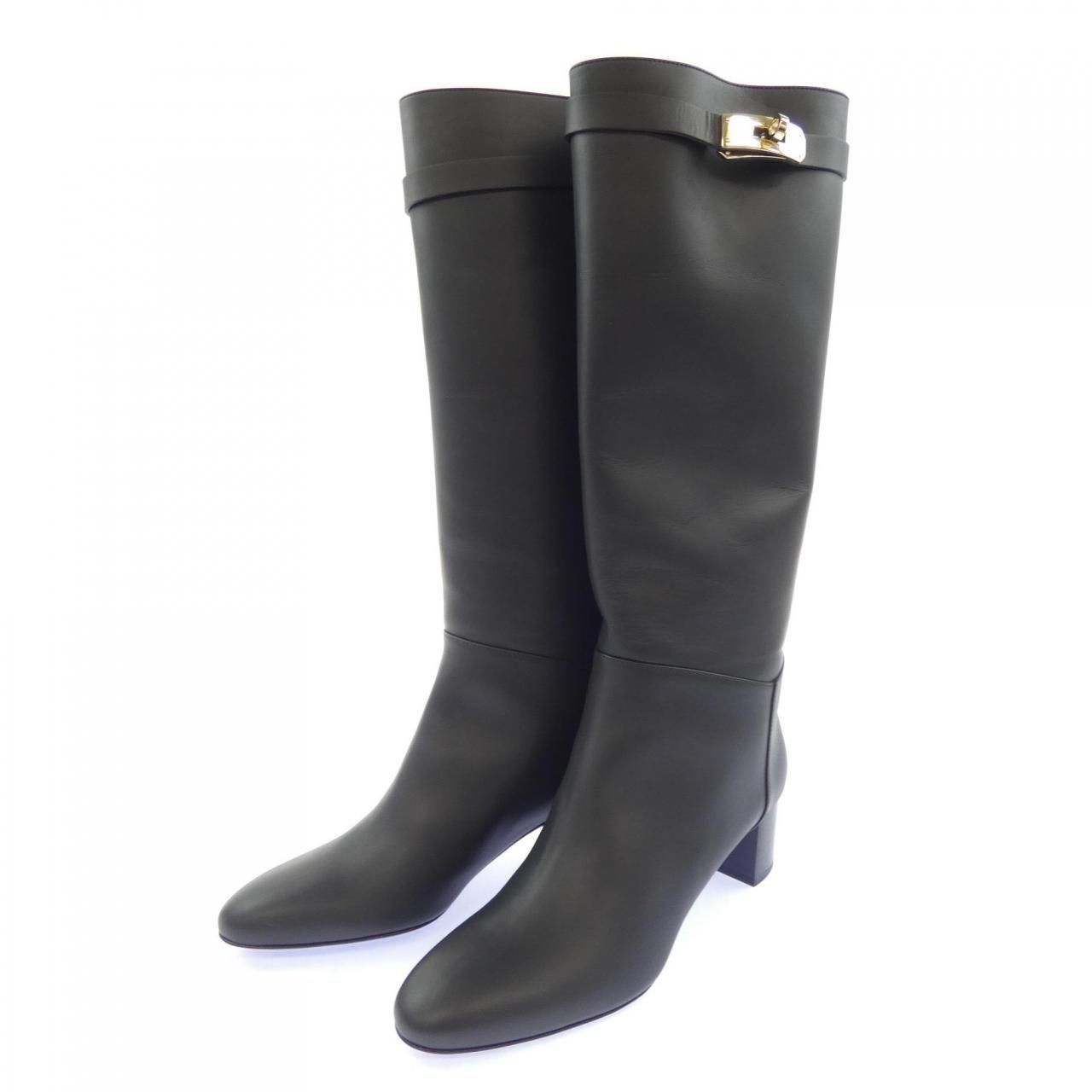 Hermes Kelly Buckle Long Boots — view 3