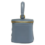 Celine Handbag Cuir Triomphe Mini Vanity Case Light Blue Leather — view 4