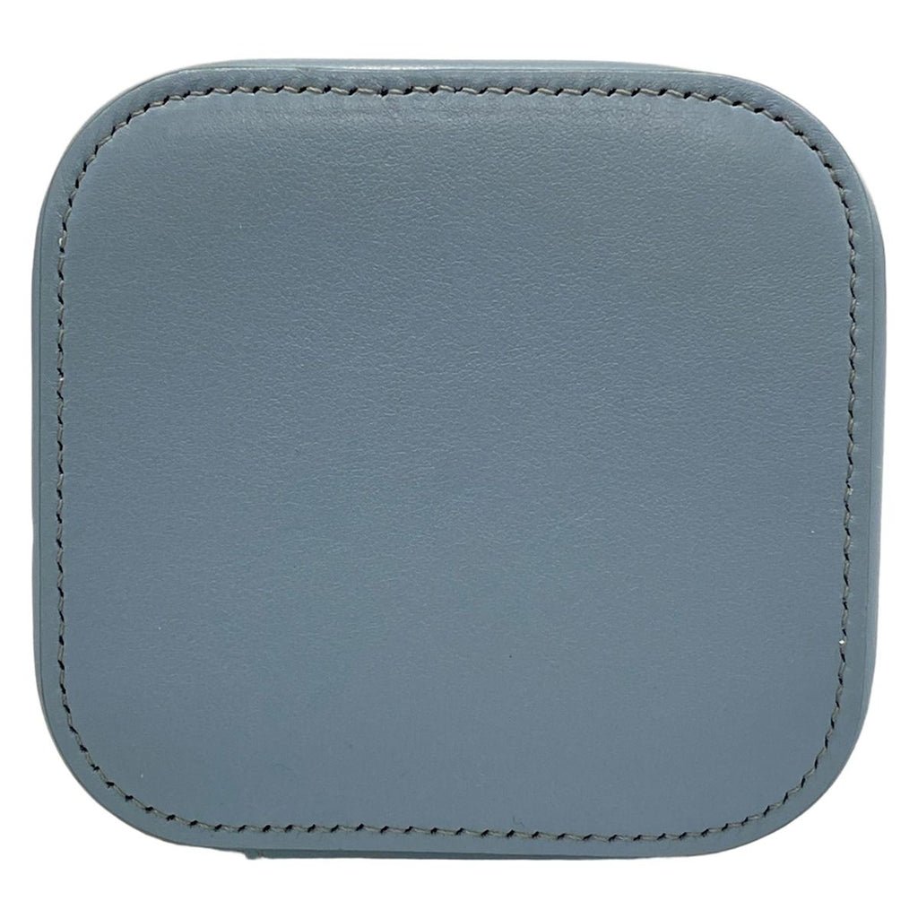 Celine Handbag Cuir Triomphe Mini Vanity Case Light Blue Leather — view 5