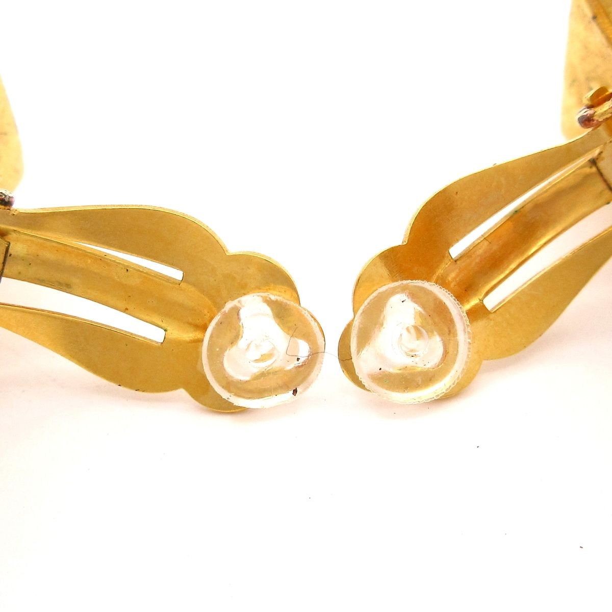 Chanel Earrings Gold Cross — view 4