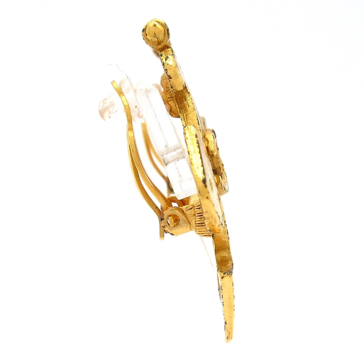 Chanel Earrings Gold Cross — view 2