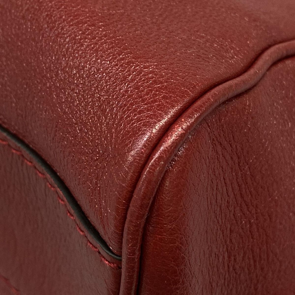 Gucci Handbag Top Handle Tote Red Cat Head Leather — view 6