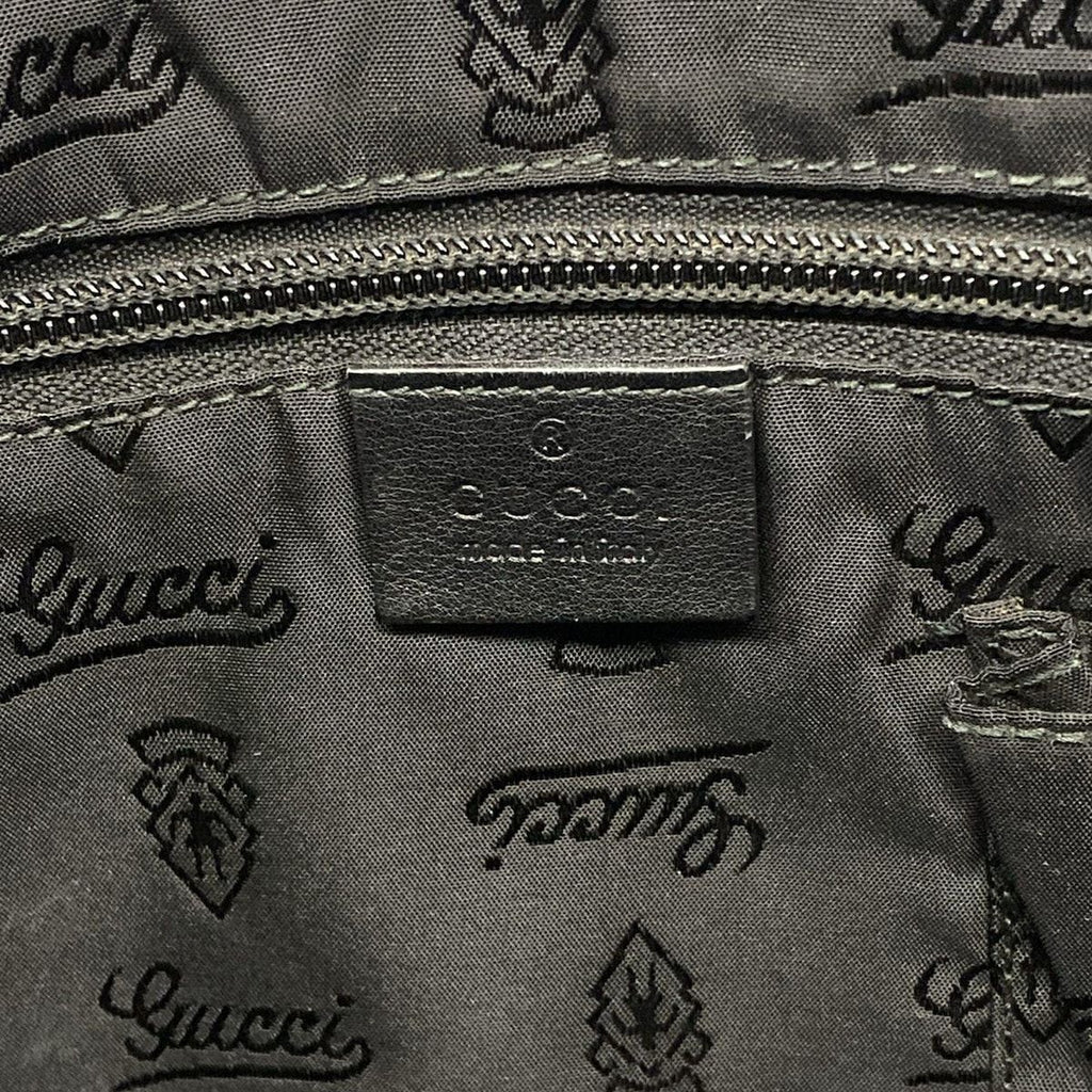 Gucci Shoulder Bag Guccissima Line Black Leather — view 8