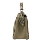 Fendi Handbagcom Gray Beige Leather Handbag — view 2