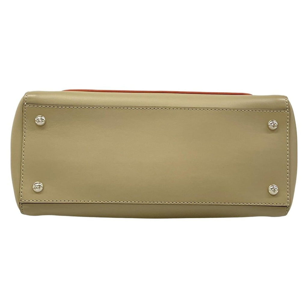 Fendi Handbagcom Gray Beige Leather Handbag — view 5