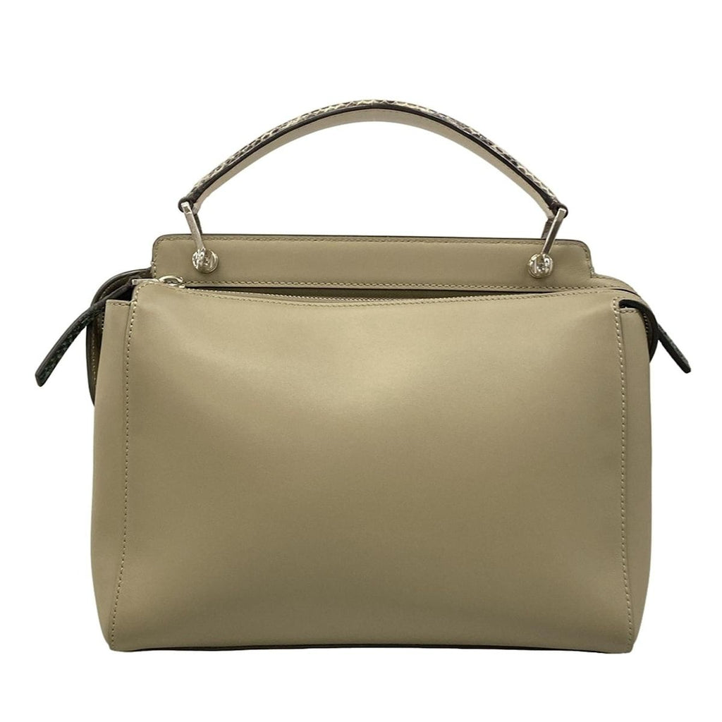 Fendi Handbagcom Gray Beige Leather Handbag — view 3