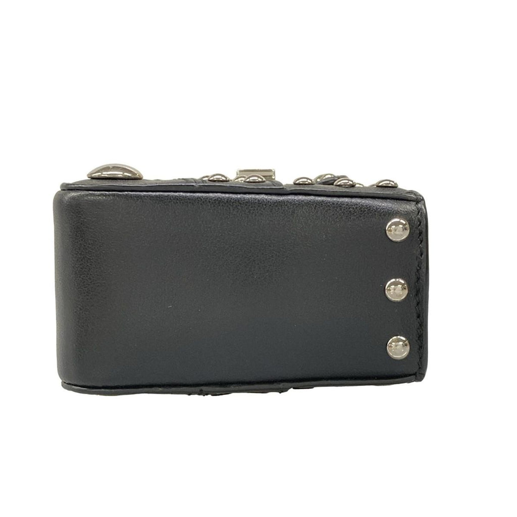Prada Case Black Studded Leather Vanity — view 8