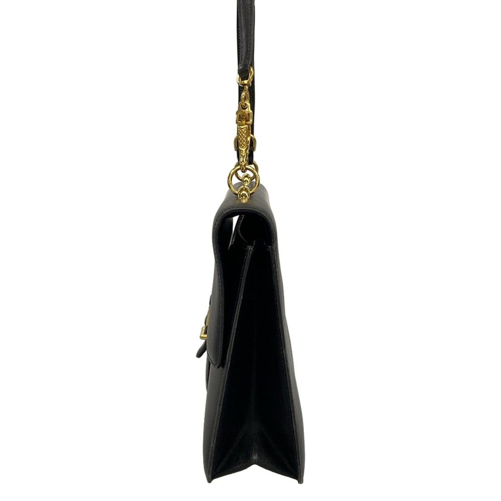 Hermes Shoulder Bag Sandrine Black Gold — view 4