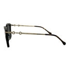 Gucci Sunglasses Wellington Black Gold Dark Brown Eyewear — view 2