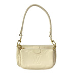 Louis Vuitton Shoulder Bag Monogram Empreinte Multi Pochette Cream Leather