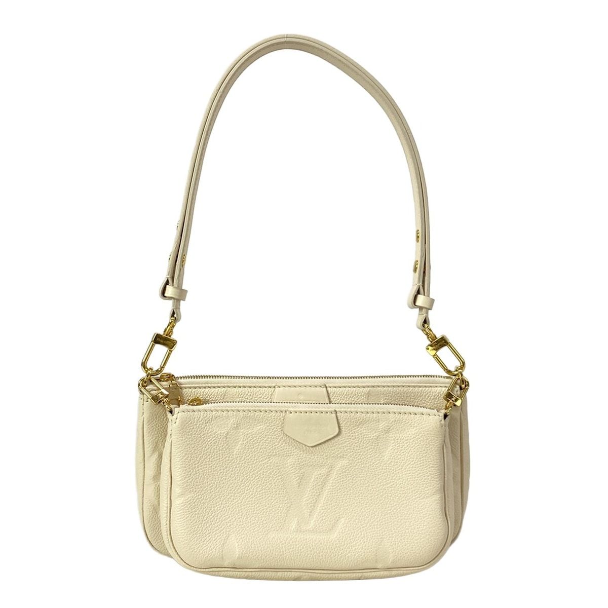 Louis Vuitton Shoulder Bag Monogram Empreinte Multi Pochette Cream Leather