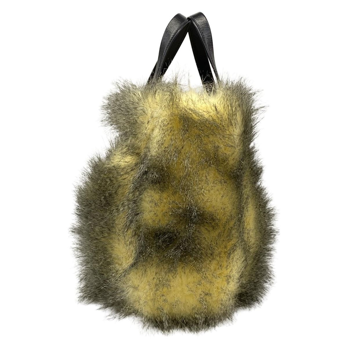 Prada Tote Ivory Black Leather Faux — view 4