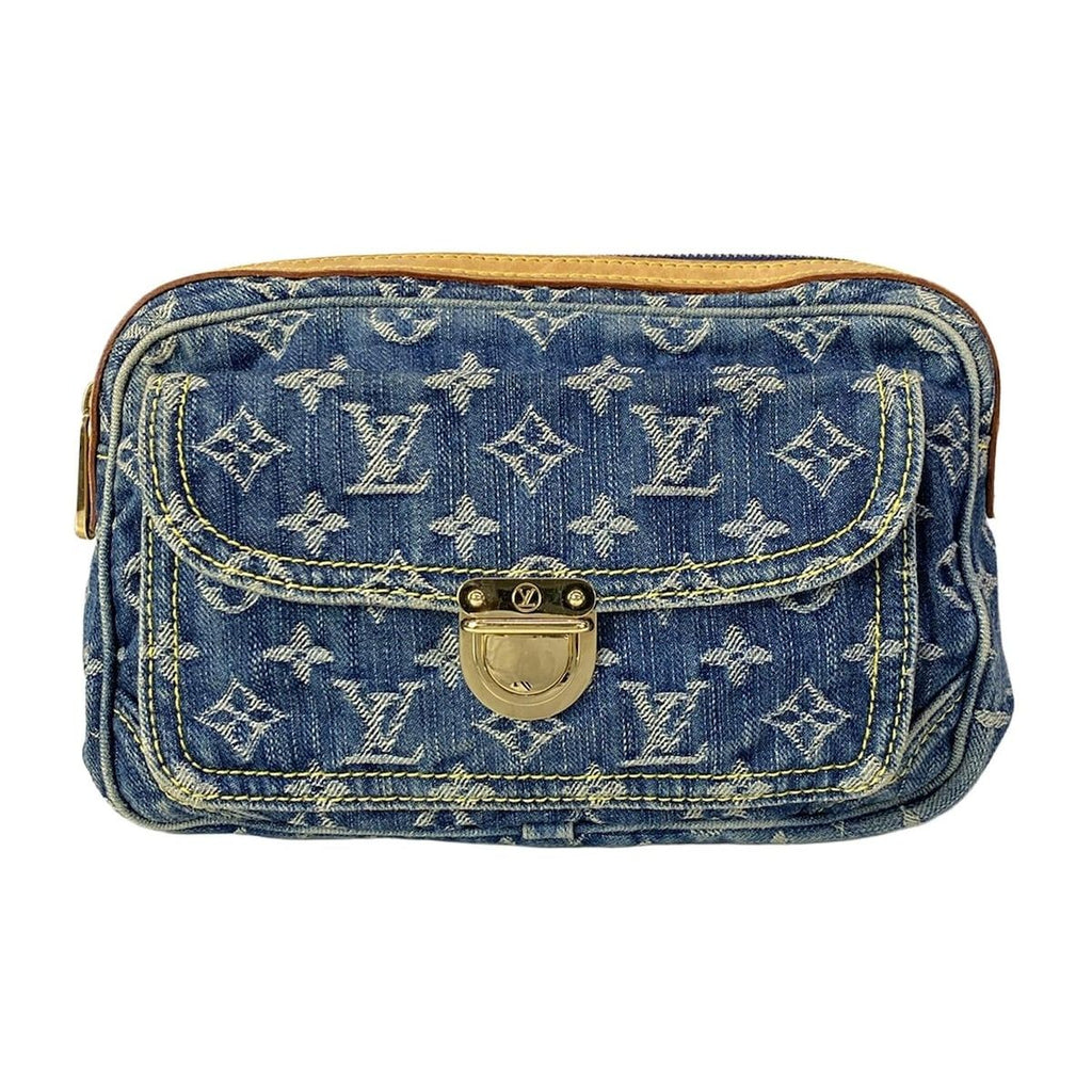 Louis Vuitton Waist Pouch Monogram Denim Bum Bag Blue