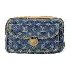 Louis Vuitton Waist Pouch Monogram Denim Bum Bag Blue