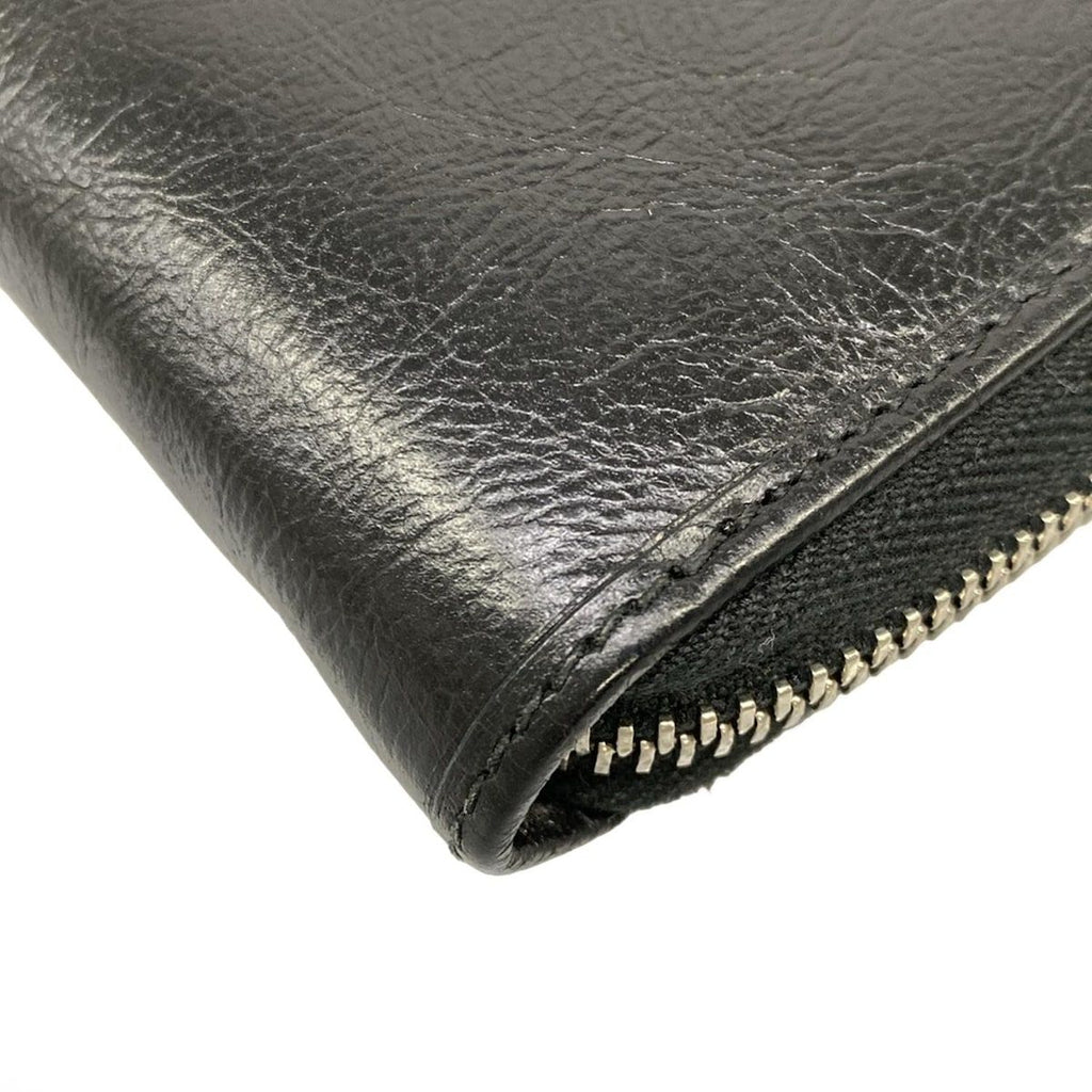 Gucci Wallet Interlocking Black Zip Around Leather — view 7
