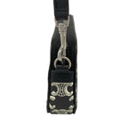 Celine Shoulder Bag Triomphe Canvas Black White Strap Detachable — view 4