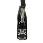 Celine Shoulder Bag Triomphe Canvas Black White Strap Detachable — view 2