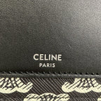 Celine Shoulder Bag Triomphe Canvas Black White Strap Detachable — view 9