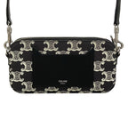 Celine Shoulder Bag Triomphe Canvas Black White Strap Detachable — view 3