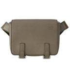 Loewe Waist Pouch Military Messenger Bag Dark Brown Leather