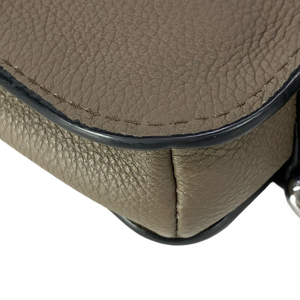 Loewe Waist Pouch Military Messenger Bag Dark Brown Leather — view 6
