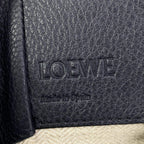 Loewe Handbag Hammock Drawstring Bag Small Navy Leather — view 9