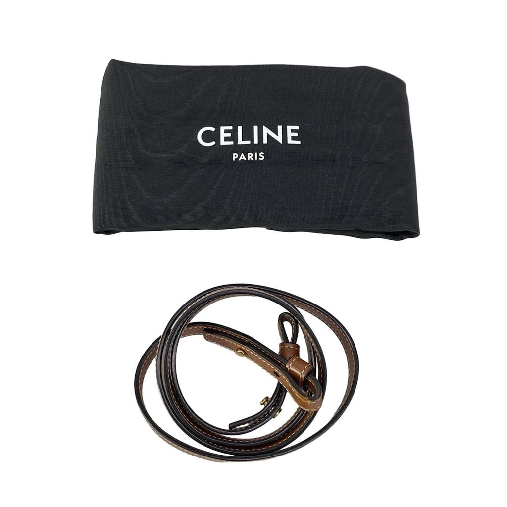 Celine Tote Mini Vertical Cover Black Dark Brown Leather — view 8