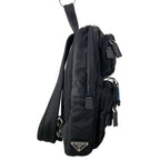 Prada Shoulder Bag Black Navy Multi My Character Initial Attached Leather — view 2