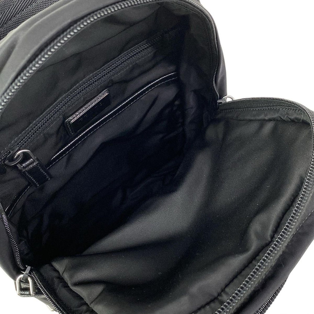 Prada Shoulder Bag Black Navy Multi My Character Initial Attached Leather — view 7