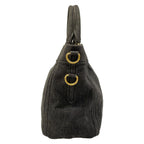 Prada Tote Canapa Gray Khaki Leather — view 4