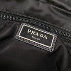 Prada Shoulder Bag Black Navy Multi My Character Initial Attached Leather — view 9
