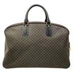Celine Boston Bag Macadam Pattern Black Brown Leather — view 3