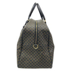 Celine Boston Bag Macadam Pattern Black Brown Leather — view 4