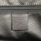 Celine Boston Bag Macadam Pattern Black Brown Leather — view 9