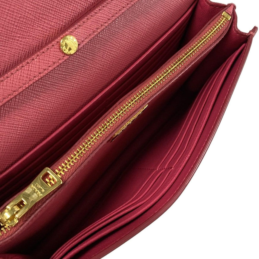 Prada Wallet Pink Shoulder Ribbon Leather — view 4