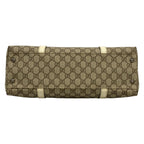 Gucci Tote GG Plus Supreme Gray Beige Ivory Leather — view 5