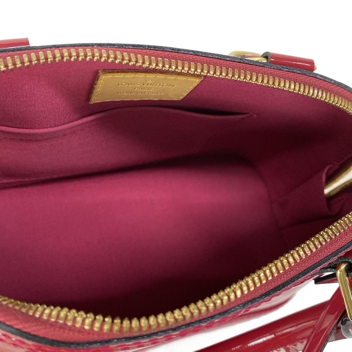 Louis Vuitton Handbag Monogram Vernis Alma BB Rose Indien Leather — view 7
